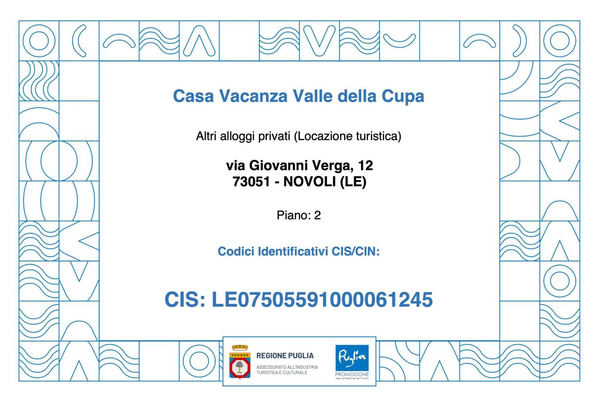 Casa Vacanza Valle Della Cupa Novoli Экстерьер фото